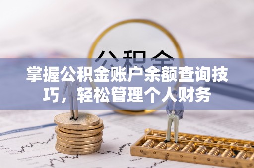 兰坪掌握公积金账户余额查询技巧，轻松管理个人财务
