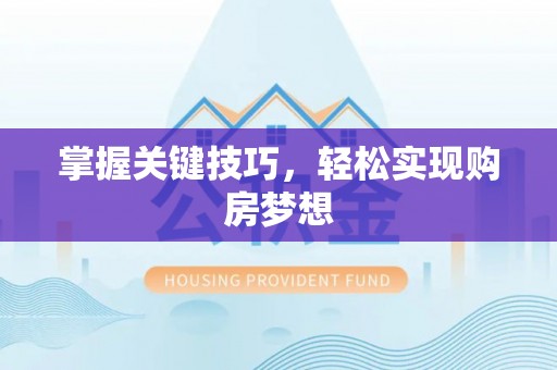 兰坪掌握关键技巧，轻松实现购房梦想