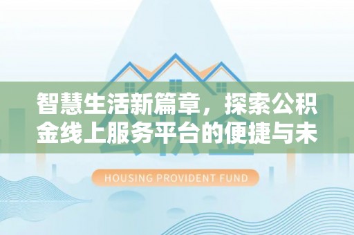 兰坪智慧生活新篇章，探索公积金线上服务平台的便捷与未来