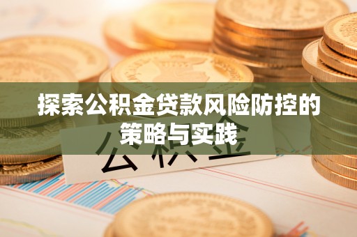 兰坪探索公积金贷款风险防控的策略与实践