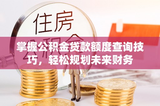兰坪掌握公积金贷款额度查询技巧，轻松规划未来财务
