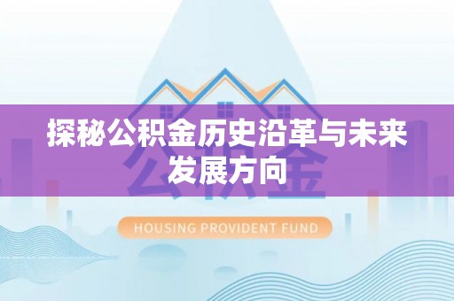 兰坪探秘公积金历史沿革与未来发展方向