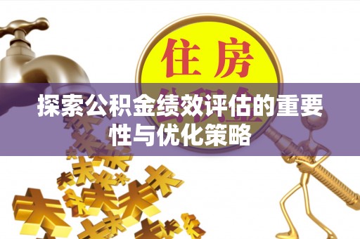 兰坪探索公积金绩效评估的重要性与优化策略