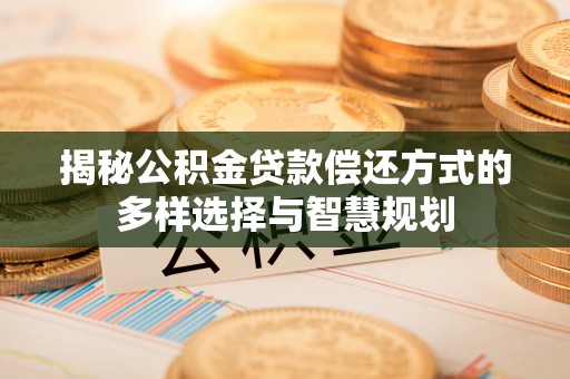 兰坪揭秘公积金贷款偿还方式的多样选择与智慧规划