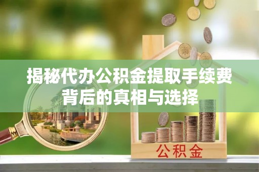 兰坪揭秘代办公积金提取手续费背后的真相与选择