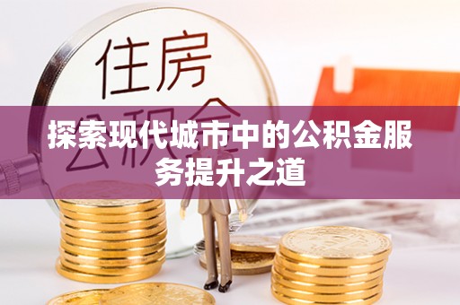 兰坪探索现代城市中的公积金服务提升之道